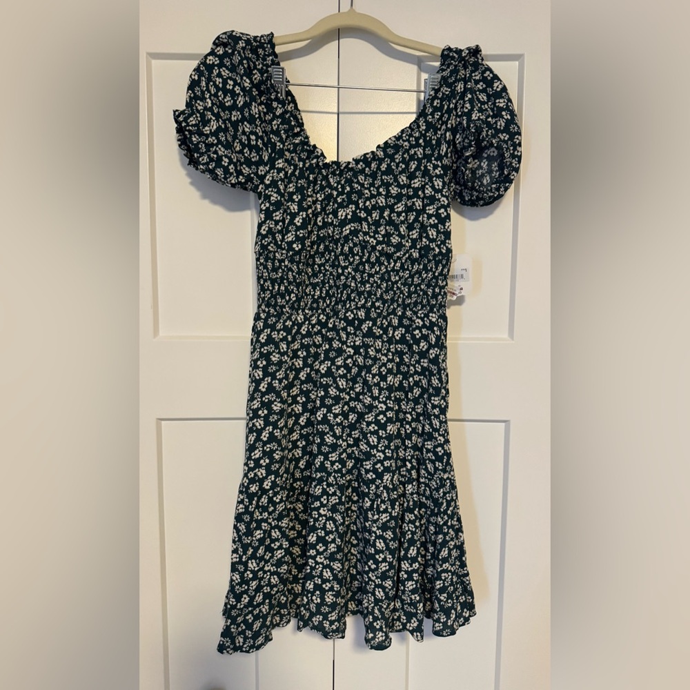 Altar'd State Green Floral Mini Dress